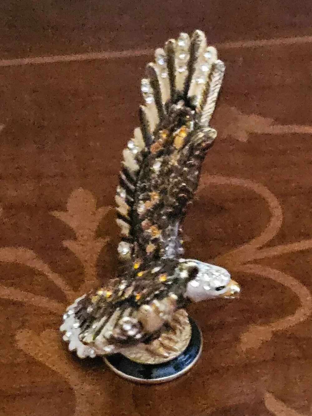 RARE VINTAGE JAY STRONGWATER EAGLE LINCOLN WASHINGTON DESK FIGURINE OBJET